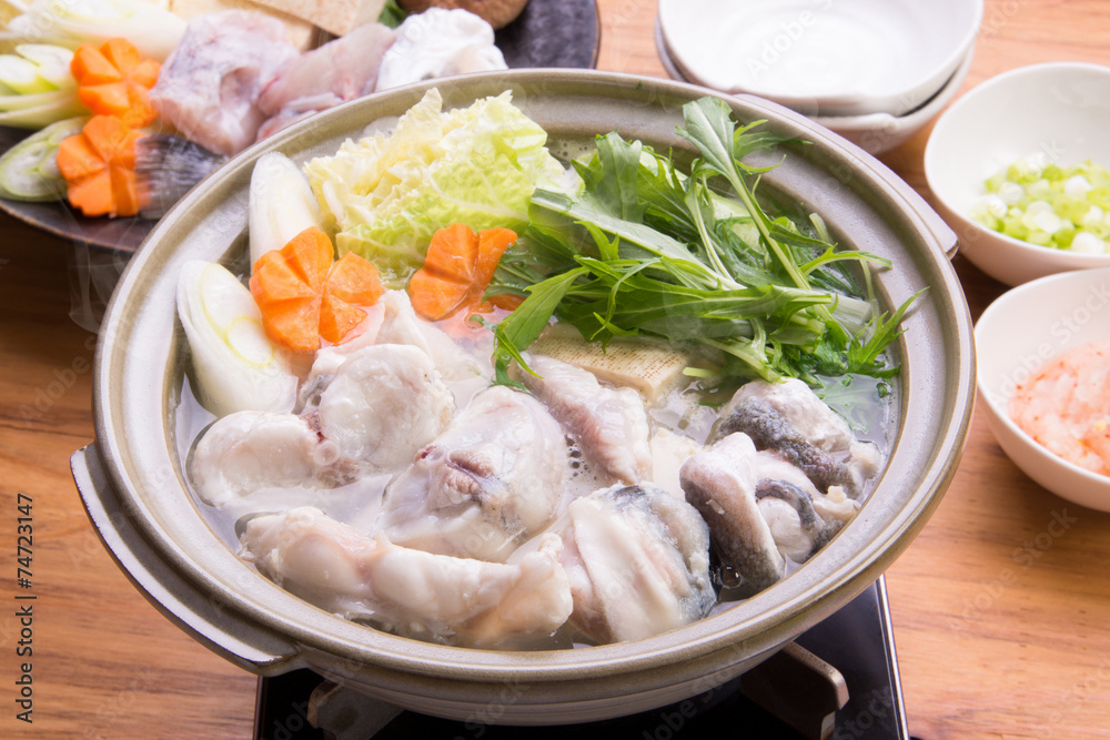 代表的なふぐ料理の1つ、ふぐ鍋