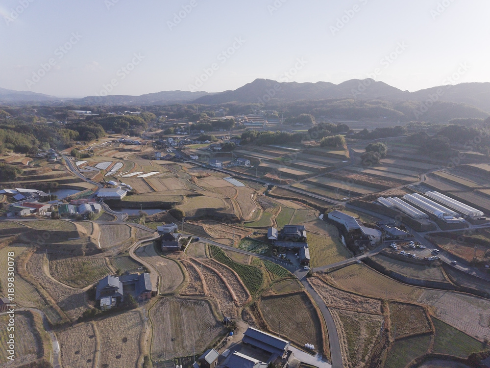淡路島の農村風景・ドローン撮影