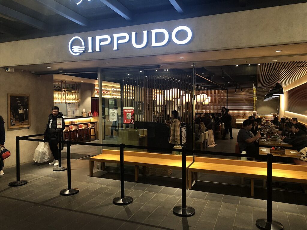 オーストラリア南部のメルボルンにあるショッピングセンター「QV」にある一風堂。