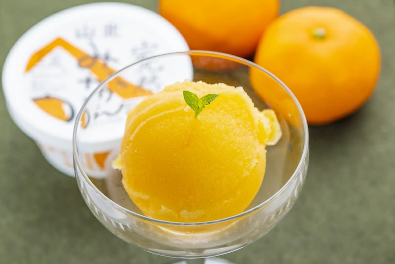 ＜高知アイス＞山北のみかんシャーベット