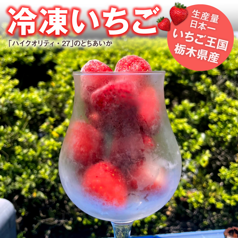 【極上の甘み】炭酸水や牛乳にドボン！栃木県産「とちあいか」の贅沢冷凍イチゴで、おうちカフェを満喫しよう