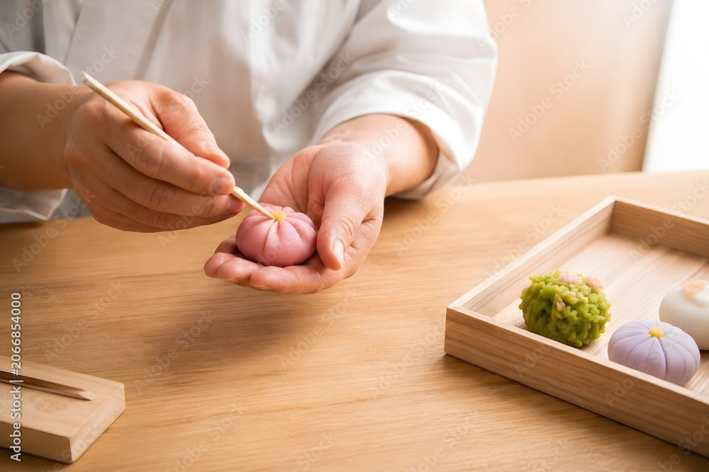 職人技が光る和菓子の技術。