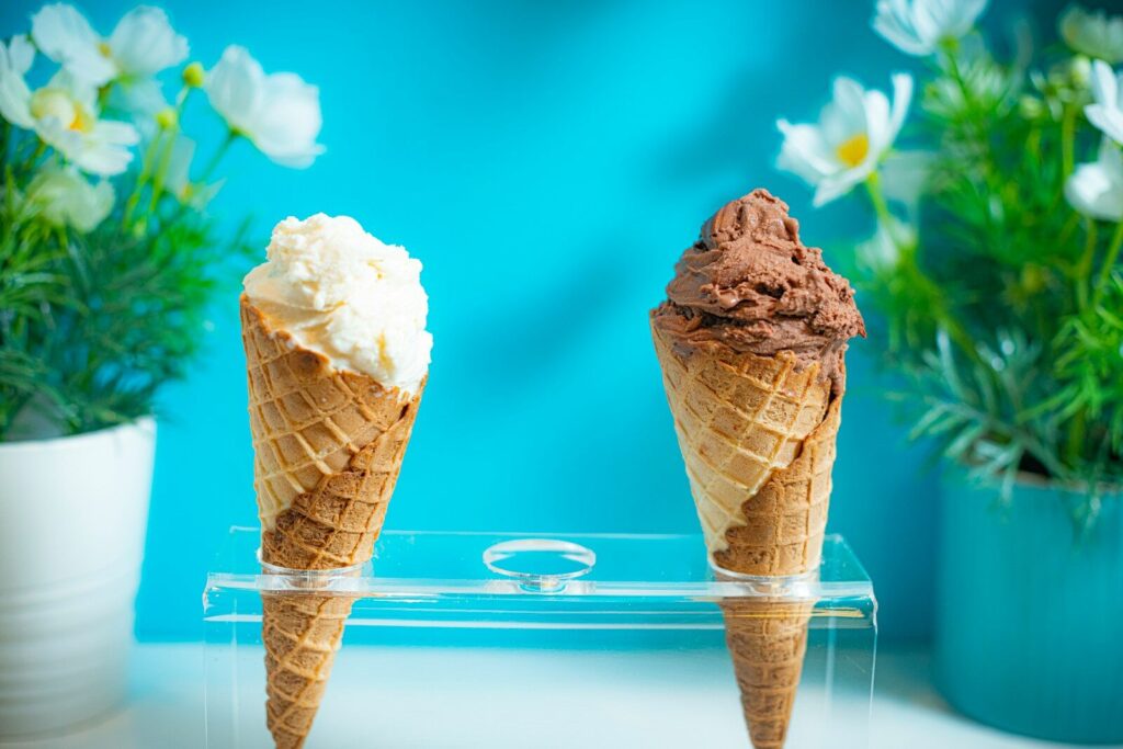 バニラとチョコは定番中の定番。
